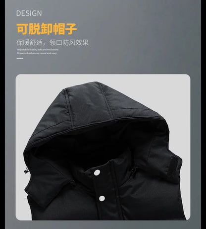 M-10XL Oversize Vests New Lambskin Vest Men's Autumn and Winter Warm and Detachable Hooded Youth Vests Windproof Waistcoats.