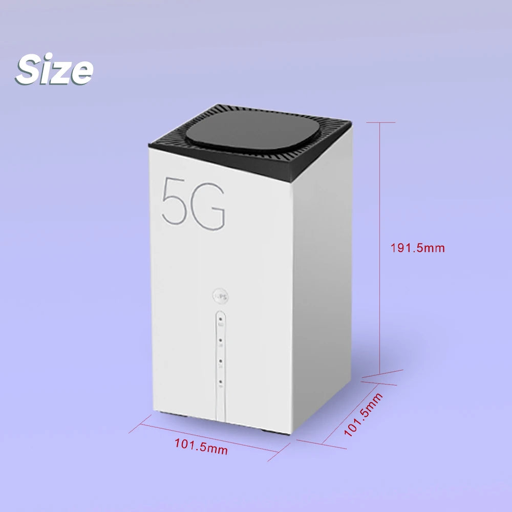 CHANEVE FWA 5G CPE WiFi SIM Card Router AX3000 Wi-Fi 6 Wireless Home Gigabit Router | OpenVPN Wireguard Supports TTL IMEI Change.