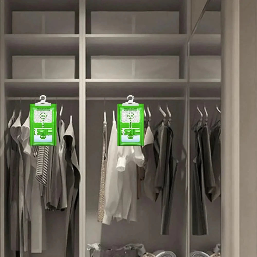 Hangable Wardrobe Moldproof Moisture Proof Dehumidification Bag humidity Moisture Absorbing Bag Closet Dehumidizer Eco Friendly.