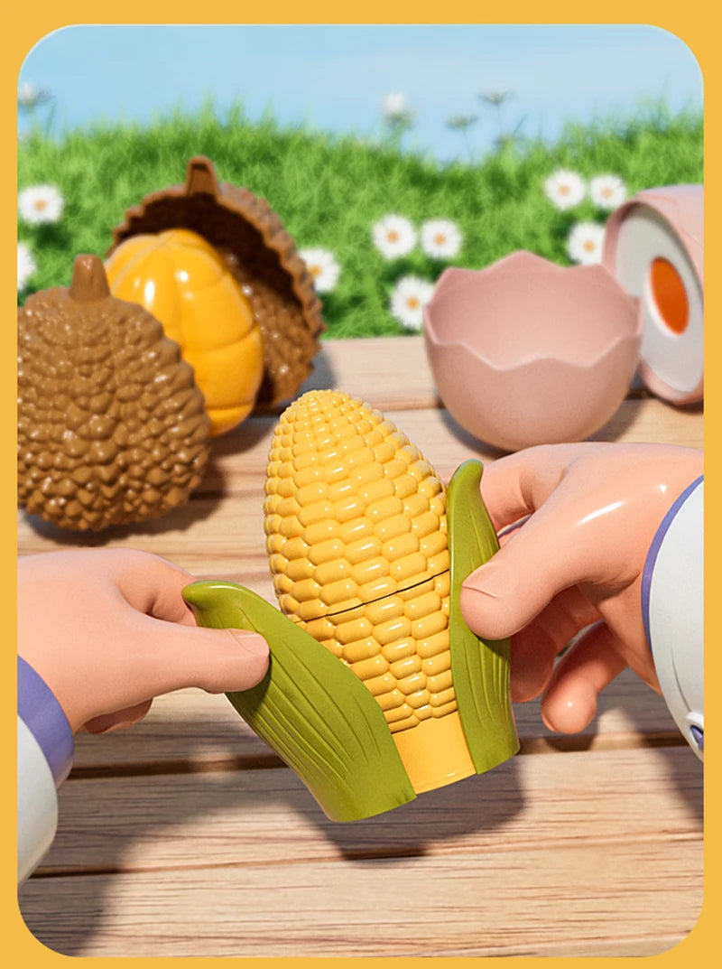 Kid Pretend Play Kitchen Toy Set Simulation Cut Fruit Vegetables Sensory Game Make Pizza Food Cook Girl Interactive Education To