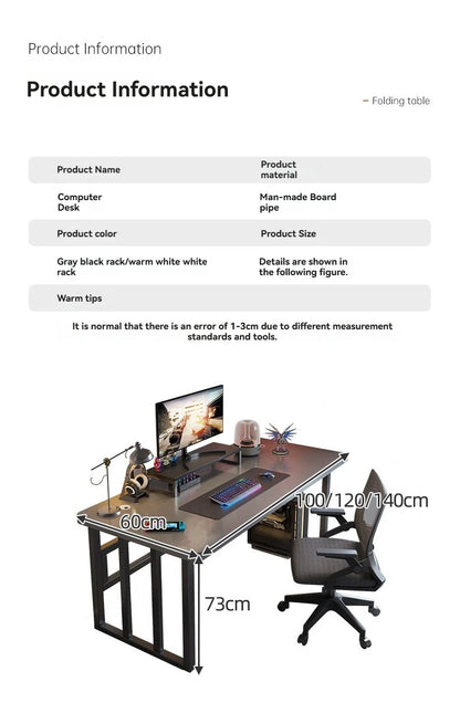 Computertisch, Desktop, Schlafzimmer zu Hause, Schülerlernen, Schreiben, Internet-Netzwerk, roter E-Sport-Schreibtisch, Miethaus, einfaches Büro