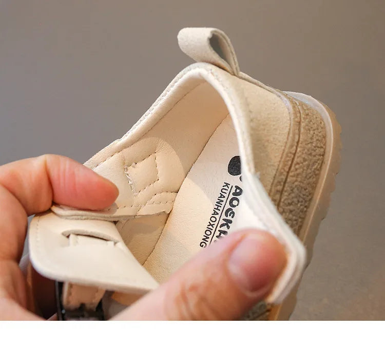 Boys' Boken Shoes Soft Soled Children's Shoes 2025 New Arrivals 0-1 years old Children's Sports Shoes Fashion Retro Bean Shoes.