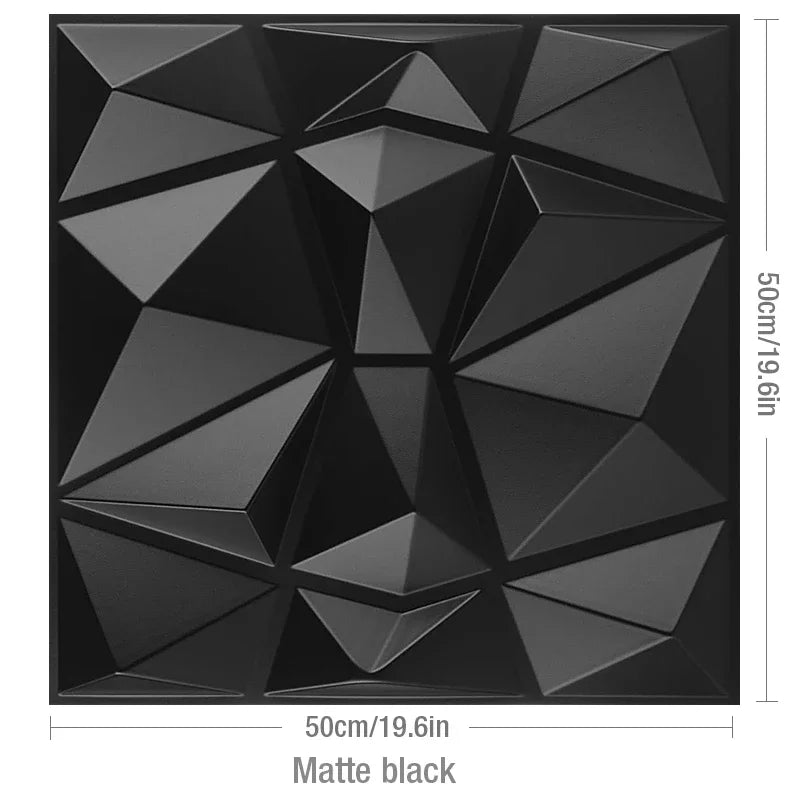 4pcs/ 50x50cm 3D Wall Panels Indoor Wall Decoration for Living Room Bedroom Hotel Office Mural Tile-Panel-Mold 3D Wall Sticker