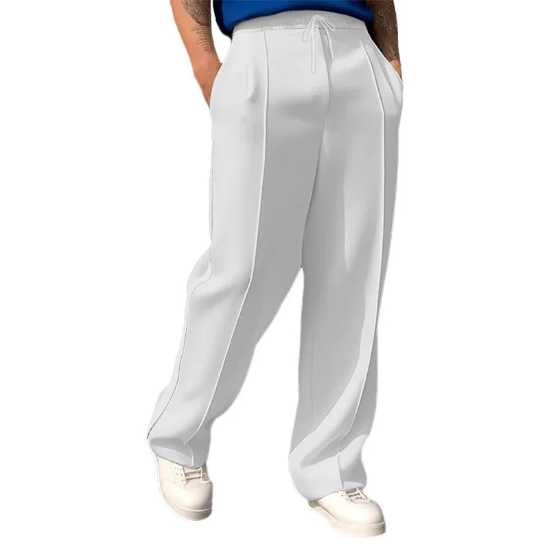 Cross-border spring and autumn thin men's sports and leisure drawstring loose jogging trend trousers sweatpants.