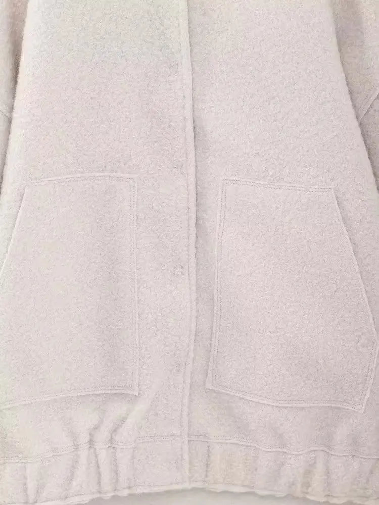 TRAFZR Damenjacken Frühling 2023, elegantes Fleece, Vintage, neue Oberbekleidung, Langarm, Harajuku, Y2k, Streetwear, Bomberjacken