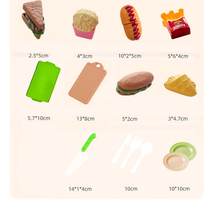 Children's Kitchen Toy Set Simulated Kitchen Cutting Cookware Simulated Fruits Cutting Toys Cooking Accessories for Kids Gift.