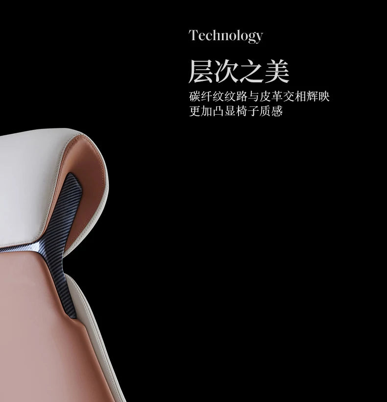 Studie Drehbarer Bürostuhl Liege Moderner Lazy Ergonomischer Thron Leder Bürostuhl Nordic Computer Mobilya Salonmöbel