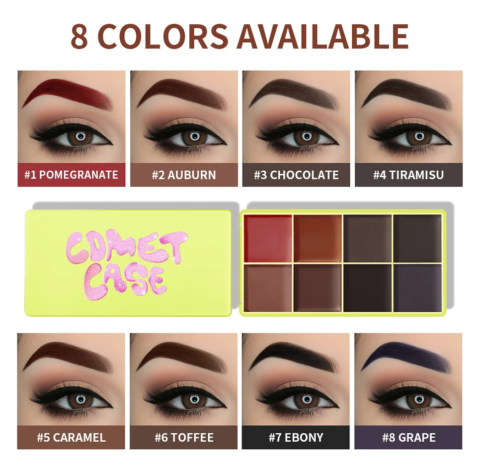 Curve Case Cream Eyebrow Cream Blush Highlighter Palette Matte Shimmer Finishes Shadow Tones Long-Lasting Cosmetics.