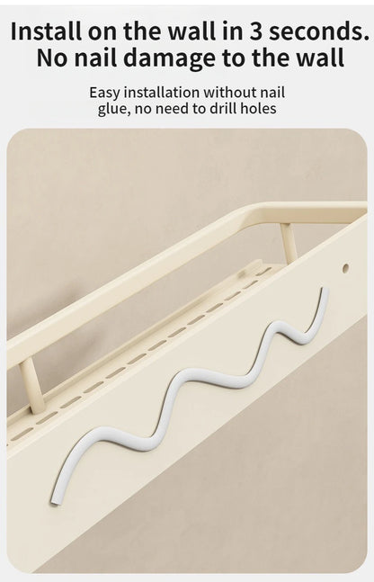 Gelb Weiß Eckregal Badezimmer Rack Regal Organizer Toilette Organizer Shampoo Rack Küche Lagerregal