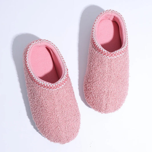 Litfun Soft Women Slippers Winter Warm Fashion Casual Slippers Outdoor Wear-resistant Rubber Sole Shoes Indoor Flat Women Shoes.
