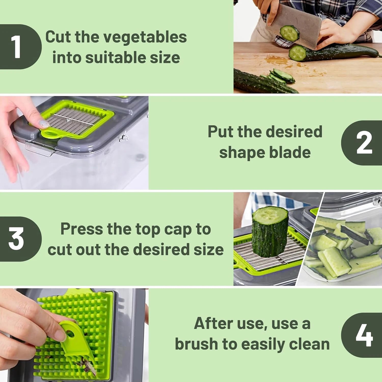12/22 in 1 Multifunctional Vegetable Cutter Manual Food Chopper Potato Shredder Vegetable Slicer with Container Kitchen Gadget.