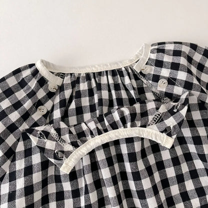 Frühling Herbst Ins Neugeborenen Plaid Langarm Body Lose Junge Baby Onesie Casual Kind Mädchen Baumwolle Strampler Kleinkind Kleidung.