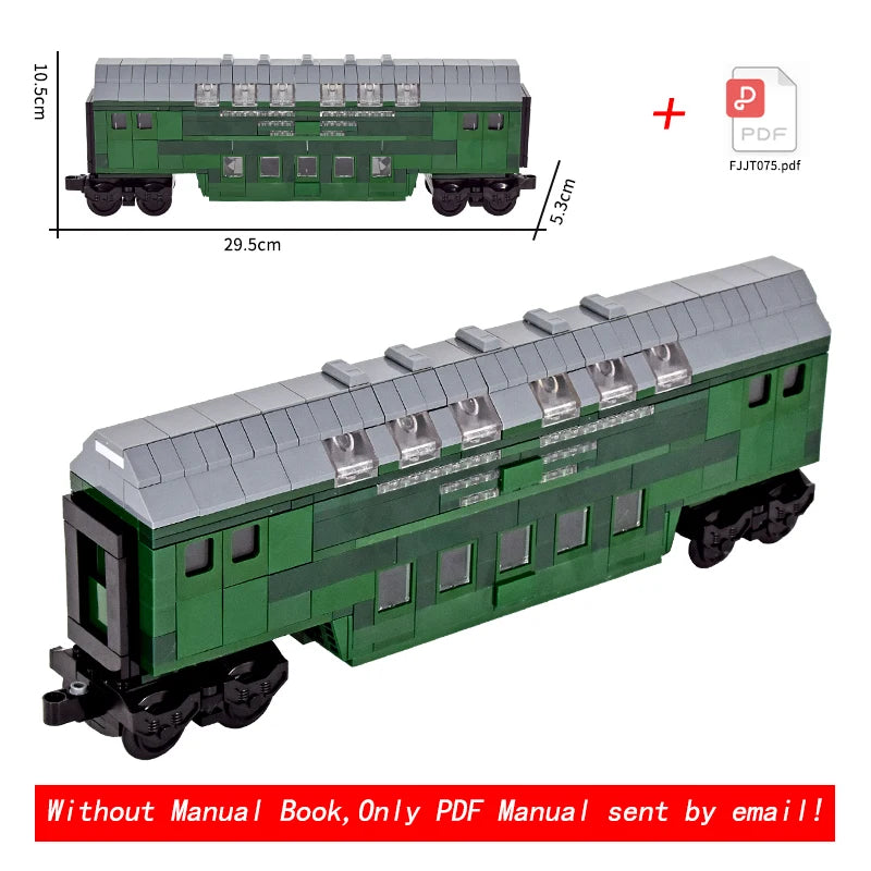 MOC City Creative Idea Train Brake Classic Auto Building Classic Auto Blocks Bricks Assembled DIY Toys.