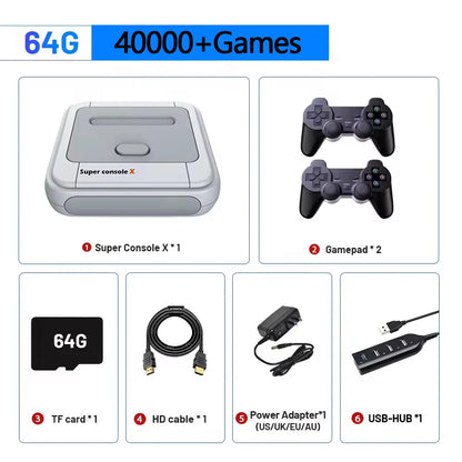 KINHANK Super Console X Game Box Retro Game Console 60000 Video Games for DC/MAME/Naomi with gamepads Game Player.