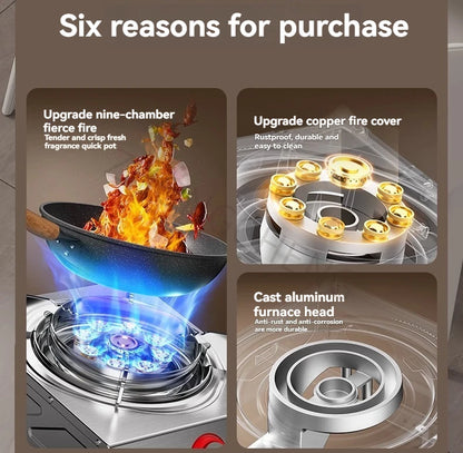 5.2KW Liquefied Gas Stove Range Single-range Energy-saving Flameout Protection Fierce Fire Stove.