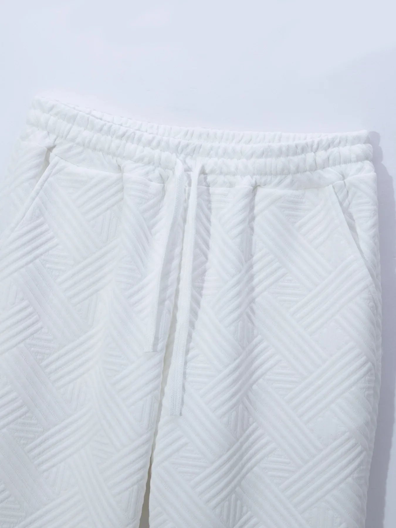 Men's Summer New Style Solid Color Knitted Short Sleeve Cardigan with Long Pants Casual Set Sporty Look from Mainland China