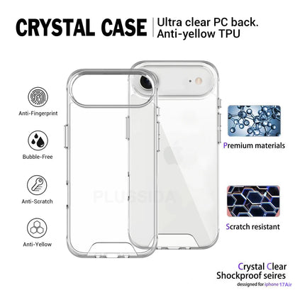 Clear Case For iPhone 17 16 Pro Max 17 Air Case 16 15 14 13 12 11 Pro Max Case For Magsafe for iPhone16 Plus Luxury Cover Cases.