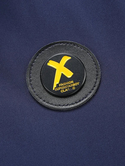 2024 New Men's Padded Cotton Clothing Fashion Casual Solid Color Windproof Lapel Long-Sleeved Jacket Street Beat Men's.