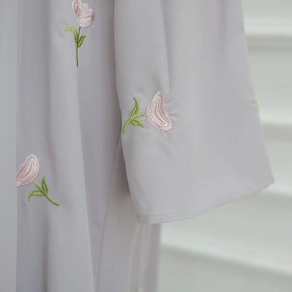 Eid 2025 New Embroideried Abaya Kimono Dubai Luxury Cardigan Muslim Party Kaftan Robe Abayas for Women Turkish Islamic Clothing