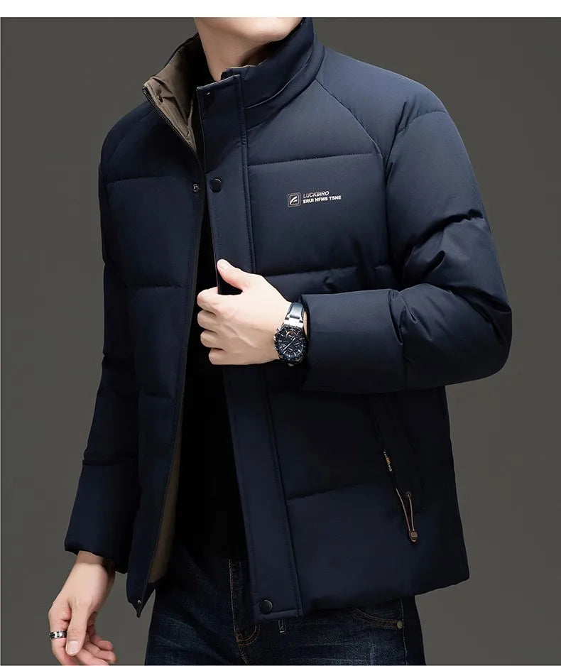 Top Grade Designer New Brand Men Parka Jacket Thick Casual Fashion Hooded Cropped Windbreaker Quilted Bubble Coats  Mens Clothes