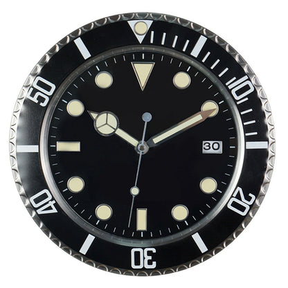 1pc 13 inch Luxus kreative Metall Wanduhr, Wohnzimmer und Arbeits zimmer Dekoration Wanduhr, fluor zierende Uhr Zifferblatt, batterie frei