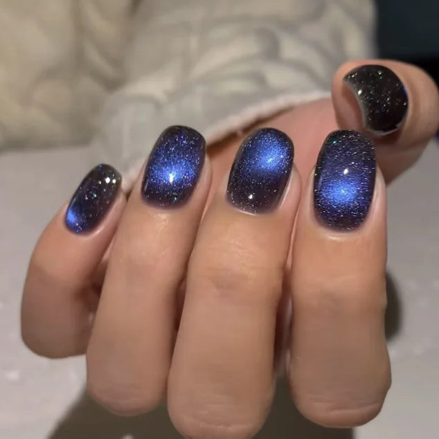 24Pcs Short False Nails with Shimmery Powder Ballet Nail Art Full Cover French Sheer Wearable Nail Manicure Tips for Girls Daily.