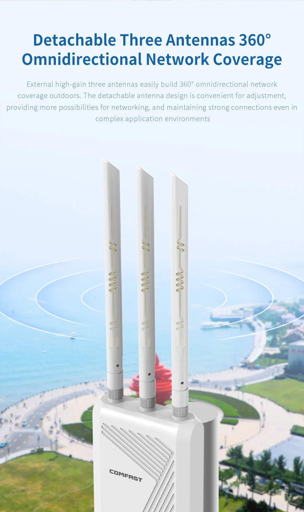 COMFAST BE3600 WIFI7 Outdoor AP Router 2.4G/5.8G Dual Dand Long Range signal Extender Amplifie wireless WiFi Repeater waterproof.