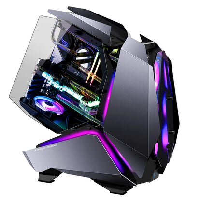JONSBO MOD-5 Game E-sports Case All Aluminum Special-shaped Glass Chassis Support ATX Motherboard 360 Water-cooled 5V ARGB.