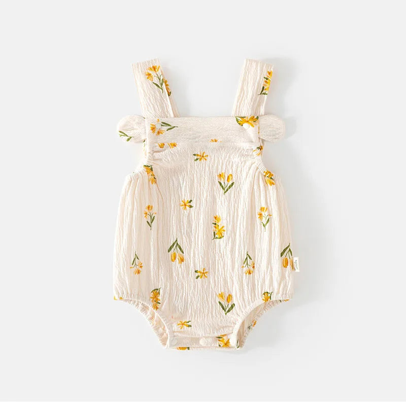 Sommer Baby Hosenträger Body Kleinkind Mädchen Süße Blumen Overall Infant Dünne Cartoon Tier Ein Stück.