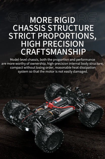 Teeggi 4WD 2.4G RC Drift Car 80KM/H 1:14 High Speed Off-Road Racing Car Brushless 3S Remote Controller Car Truck Toy For Gift.