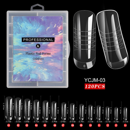 Extension False Nails Art Tips Acrylic Fake Finger Gel Polish Mold Sculpted Full Cover Press on Nails Manicures Accessories Tool.