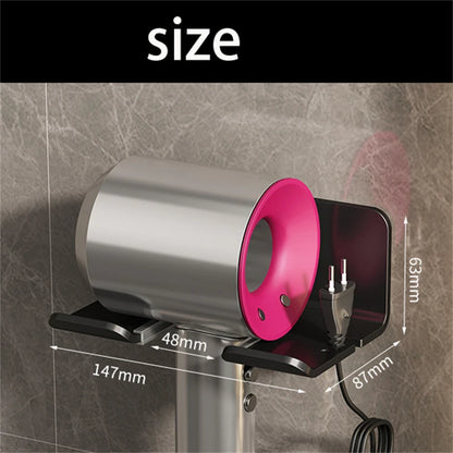 Badezimmer Organizer Haartrockner Glätteisen Halter Aluminiumlegierung Ständer Nagelfreie Regale für Wand Waschraum Lagerregal Regal