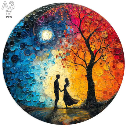 Wooden Animal Jigsaw Puzzle for Adults Kids Toy Circular Puzzle Puzzles Set Birthday Gift Brain Teaser Family Interactive Game