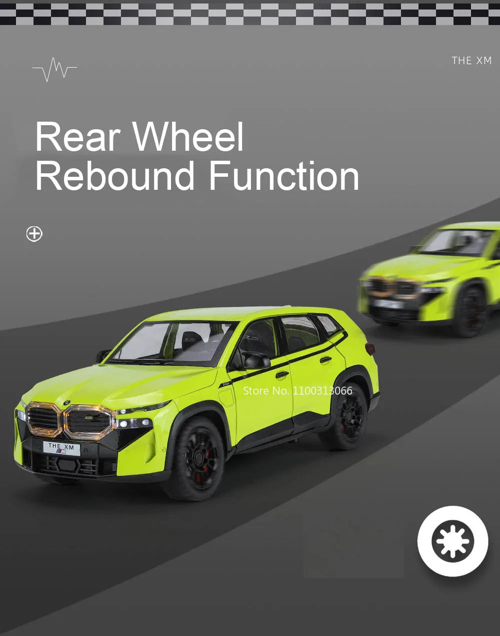 1/24 The XM Alloy Car Models Toy Diecasts Off-road Vehicles with Light Sound Pull Back Function SUV Car Toys for Kids Boys Gifts.