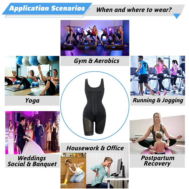 Fajas Reductoras Body Shaper Slimming Sheath Flat Belly Shapewear Tummy Control Bodysuit Postpartum Bodices Girdles Woman Corset.