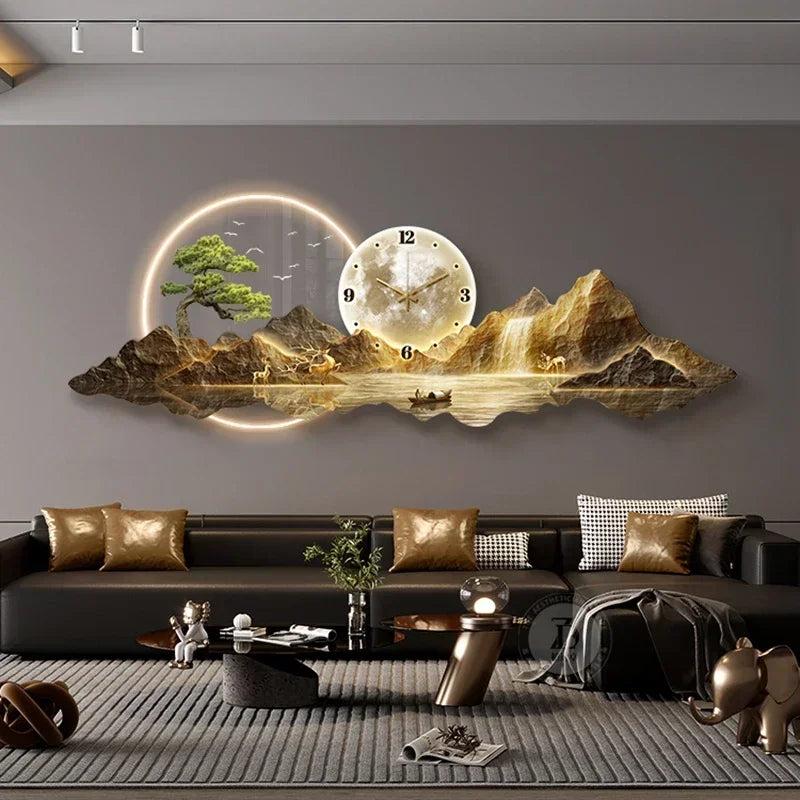 2025 Design Luxus Wanduhren Wohnzimmer Led Ästhetische Minimalistische Wand Uhr Stille Mode Nordic Horloge Murale Home Decorat