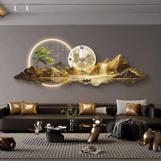 2025 Design Luxus Wanduhren Wohnzimmer Led Ästhetische Minimalistische Wand Uhr Stille Mode Nordic Horloge Murale Home Decorat