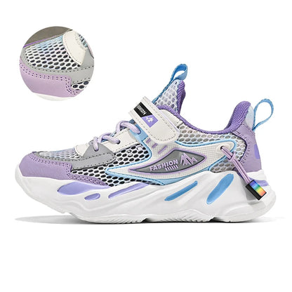 Fashion Children Shoes Girls Sneakers School Sports Summer Mesh Breathable For Kids Tennis Casual Shoes.