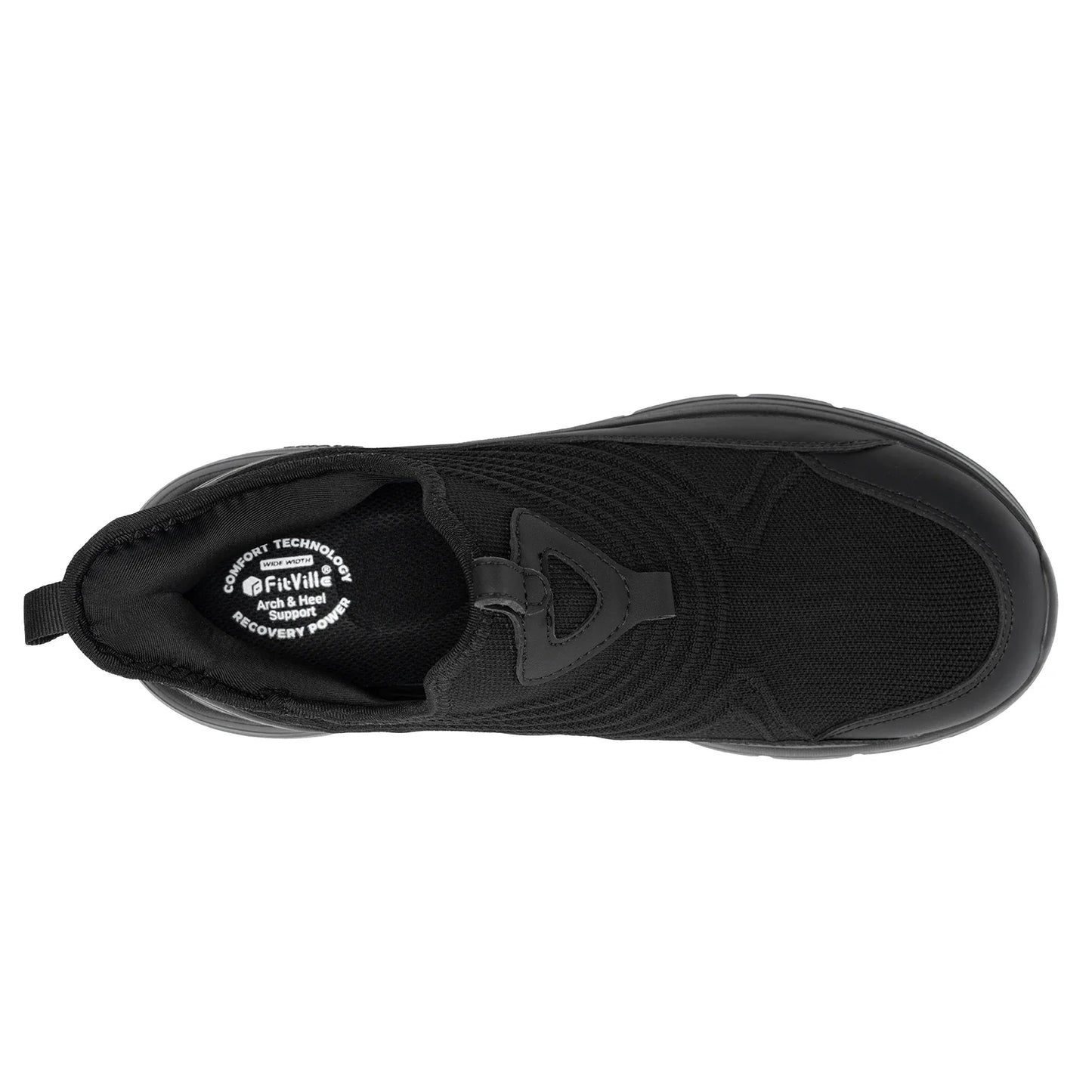 Fitville Wide Men'S Slip-On Running Shoes Lightweight Breathable Outdoor Casual Sports Walking Shoes Sneakers For Swollen Feet.