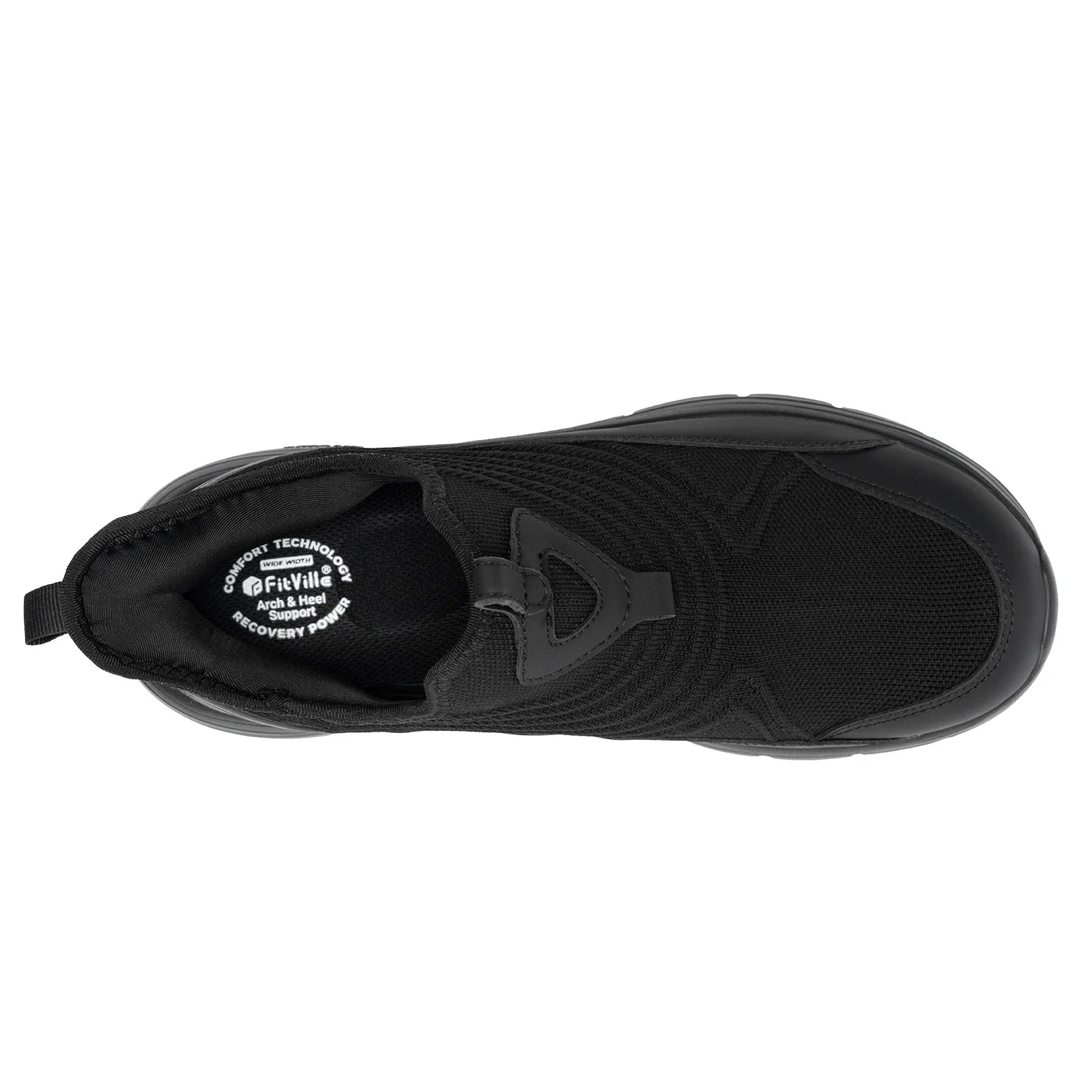 Fitville Wide Men'S Slip-On Running Shoes Lightweight Breathable Outdoor Casual Sports Walking Shoes Sneakers For Swollen Feet.