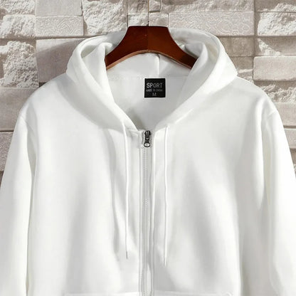 Reiß verschluss Hoodies Herbst Winter Herren neue Langarm Kapuze Sweatshirt Mode lässig männliche Outfit Sportswear Loose Fit Kleidung