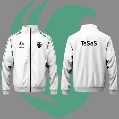 Team Falcons Esports Club New White Uniform CSGO Pro League EWC 2025 Training Zip-Up Jacket Men's Women Customized CS2 Niko Tops.