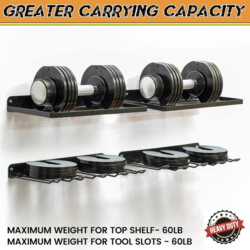 Elektrowerkzeug-Wandhalterung, robustes Stecktafel-Wandaufbewahrungswerkzeug-Set, Bohrer, Schraubendreher, Aufbewahrungsregal für Werkstatt/Garage
