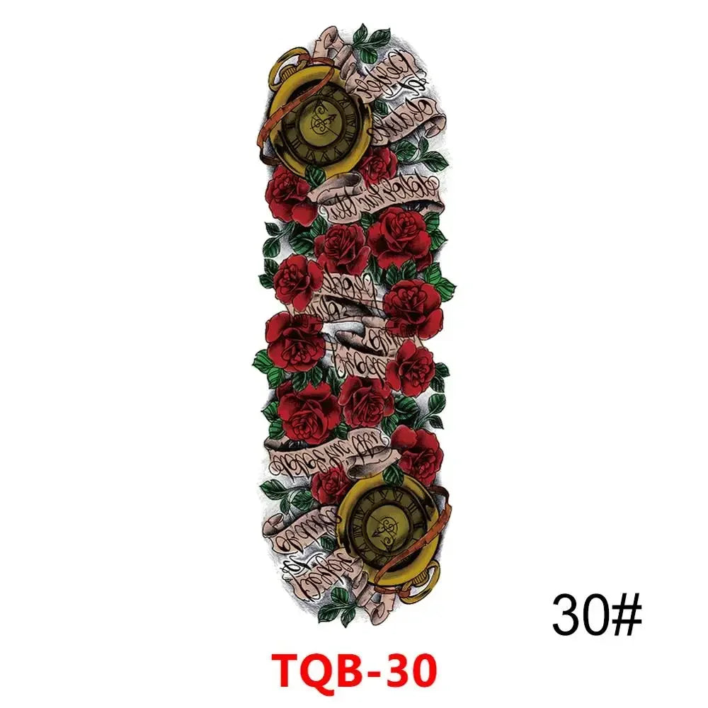 16 Designs Full Arm Temporary Tattoo Sleeve Waterproof Tattoos For Cool Men Women Tattoos Stickers On The Body Art #272596.