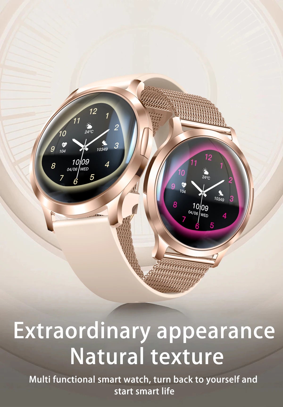 New Women Smart Watch 1.32"Ultra-thin AMOLED HD Screen Sport Fitness Bracelet Custom Watch Face Bluetooth Call Luxury Smartwatch.