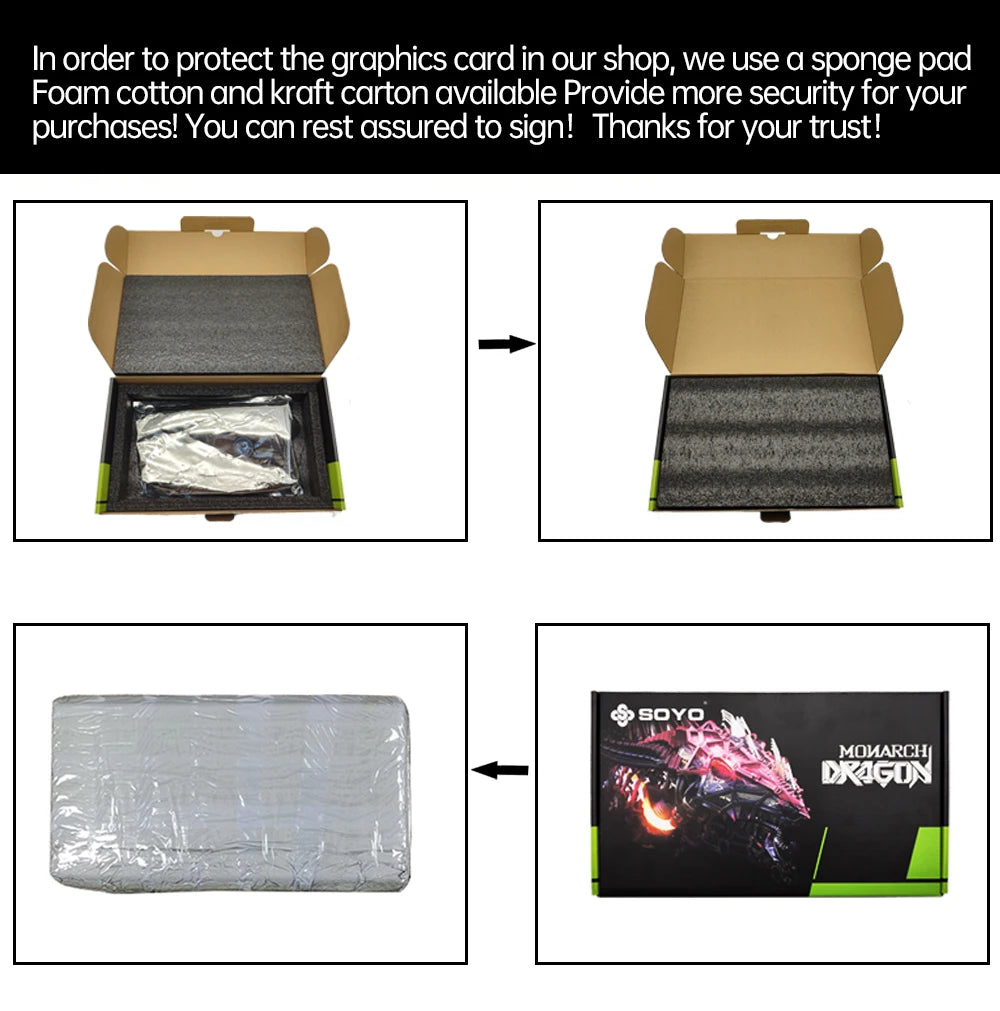 SOYO AMD Radeon RX550 4GB GPU GDDR5 14nm For Desktop PC Games Video RX560 Graphics Card 128bit  RX 550 Computer Components.