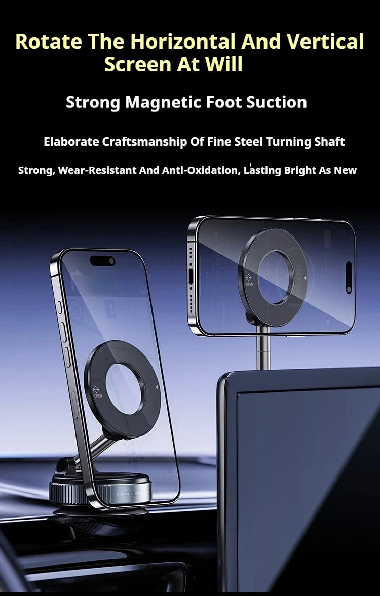 Xiaomi Magsafe Car Phone Holder Suction Cup Vacuum Magnetic Phone Stand 360° rotatable and Foldable Suction Cup Phone Holder.