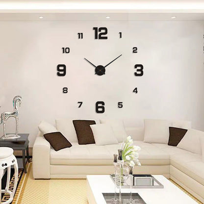 3D Wanduhr Leucht Rahmenlose Wanduhren DIY Digital Clock Wand Aufkleber Stille Uhr für Home Wohnzimmer Büro Wand decor