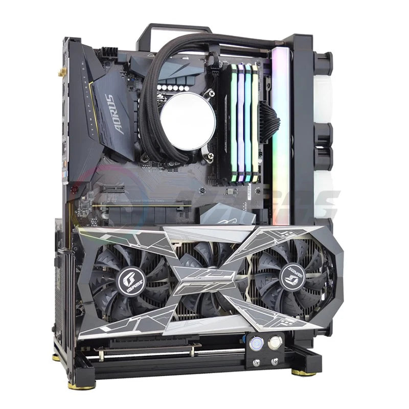 Open Computer Chassis DIY Creative Aluminum Frame Air Water Cooler 360 MOD ATX/ ITX / MATX Frame Desktop Case.