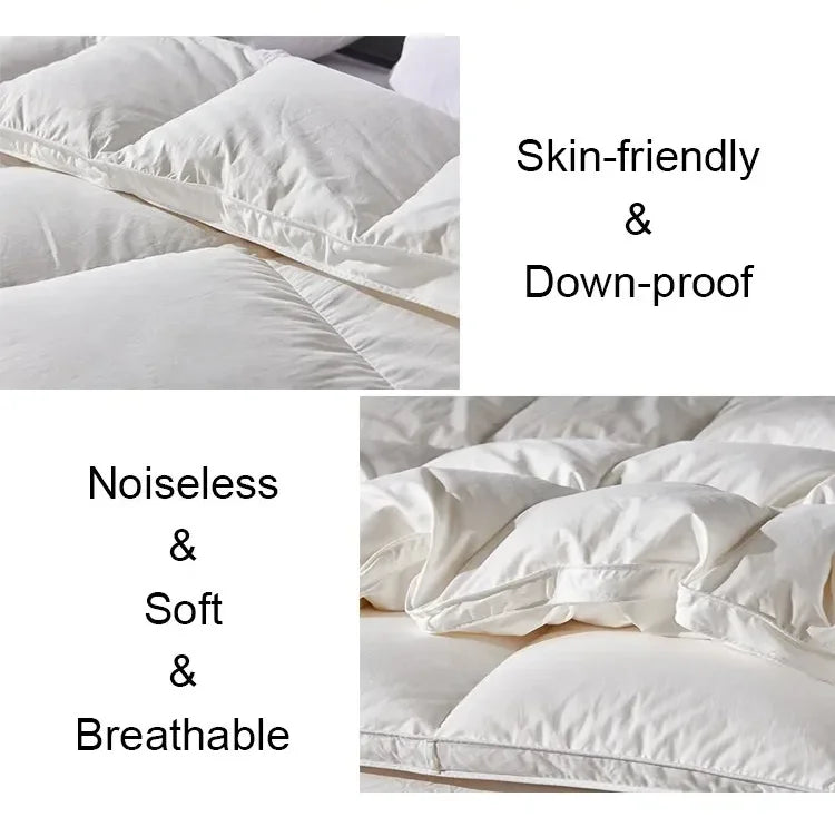 Goodnight Kiss 100% White Duck Down Comforter Lightweight Spring Autumn Blanket Quilt Soft Luxury Warm Winter Duvet Insert.